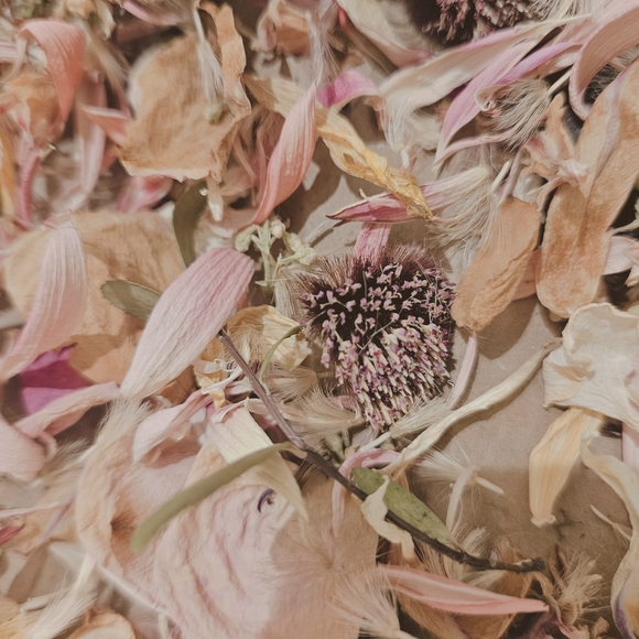 Hand-dried Black Ribbon on Floral Petal Arrangement - Picture 13 of 16